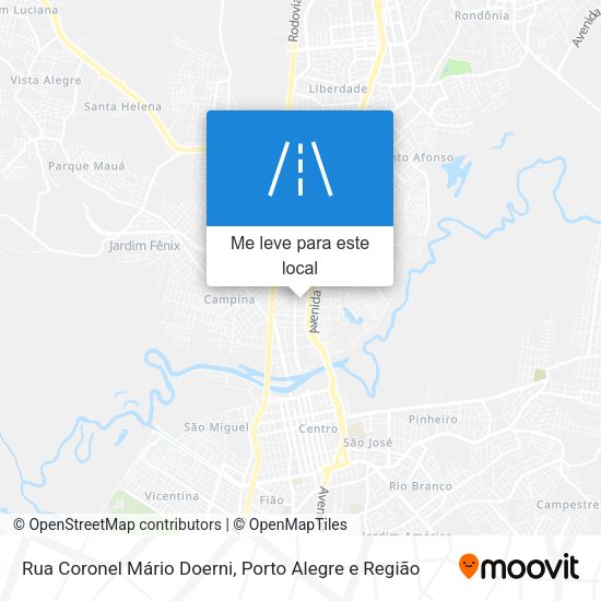 Rua Coronel Mário Doerni mapa