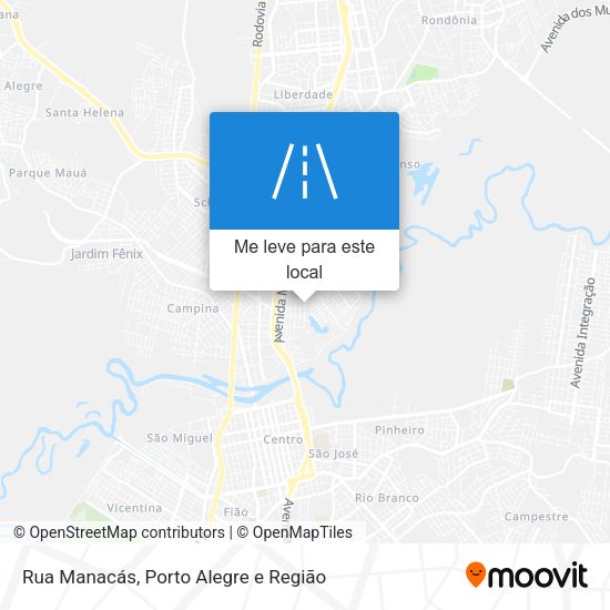 Rua Manacás mapa