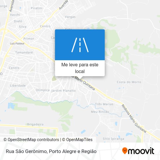 Rua São Gerônimo mapa