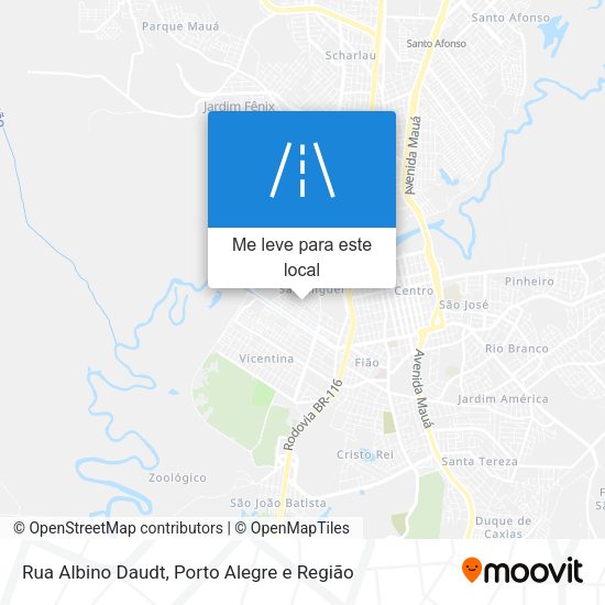 Rua Albino Daudt mapa