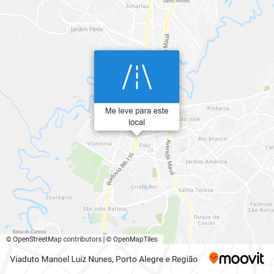 Viaduto Manoel Luiz Nunes mapa