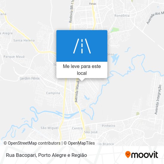 Rua Bacopari mapa
