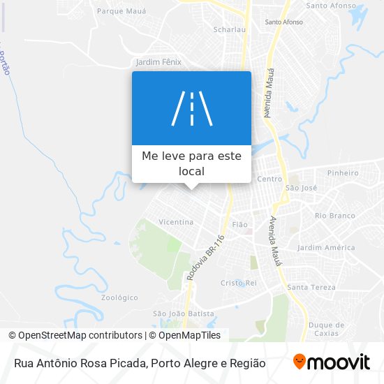 Rua Antônio Rosa Picada mapa