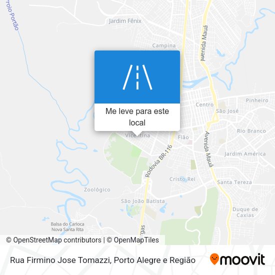 Rua Firmino Jose Tomazzi mapa