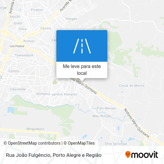 Rua João Fulgêncio mapa