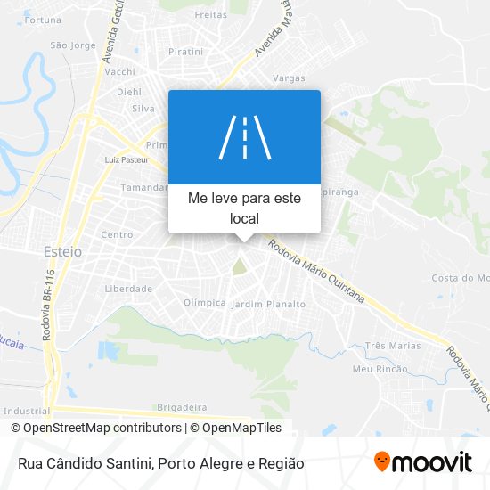 Rua Cândido Santini mapa