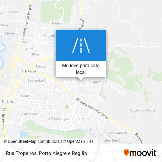 Rua Tropeiros mapa