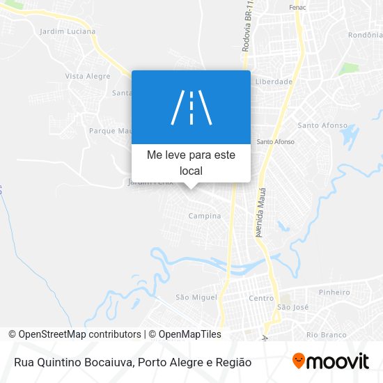 Rua Quintino Bocaiuva mapa