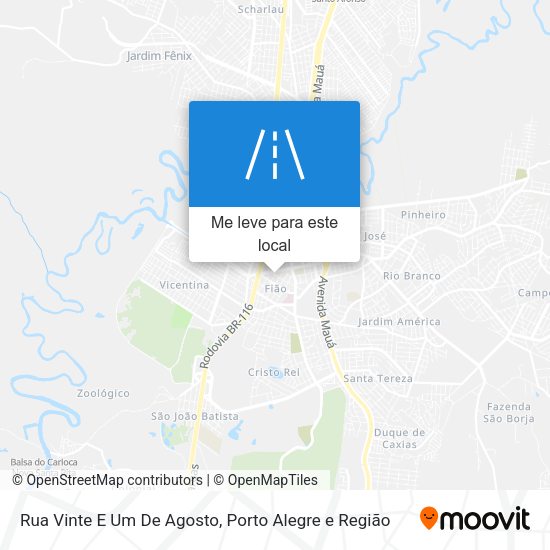 Rua Vinte E Um De Agosto mapa