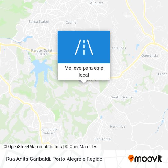 Rua Anita Garibaldi mapa