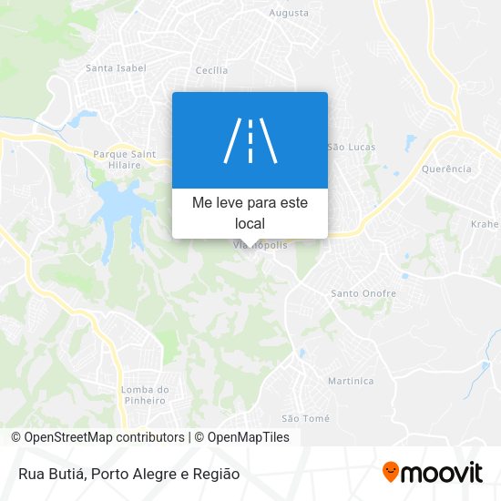 Rua Butiá mapa