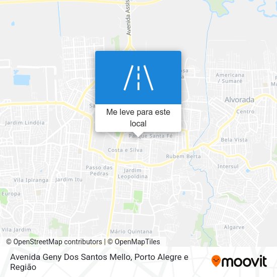 Avenida Geny Dos Santos Mello mapa