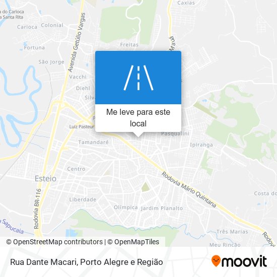 Rua Dante Macari mapa