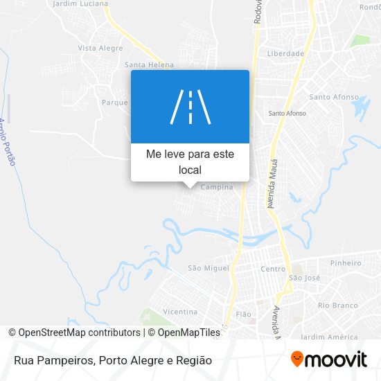 Rua Pampeiros mapa