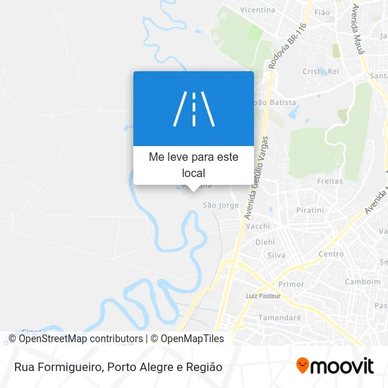 Rua Formigueiro mapa