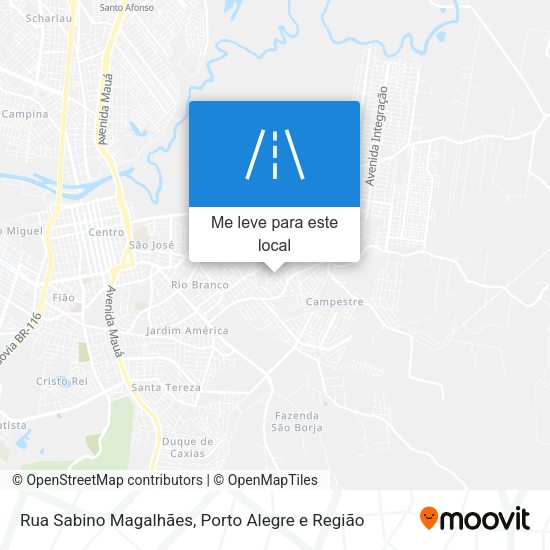 Rua Sabino Magalhães mapa