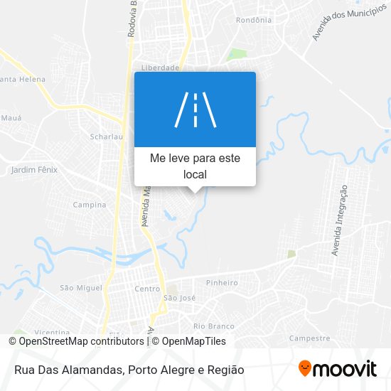 Rua Das Alamandas mapa