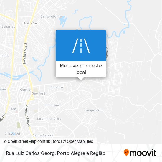 Rua Luiz Carlos Georg mapa