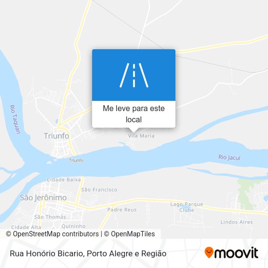 Rua Honório Bicario mapa