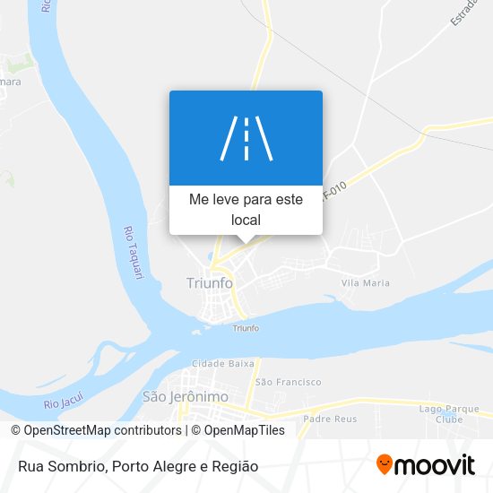 Rua Sombrio mapa