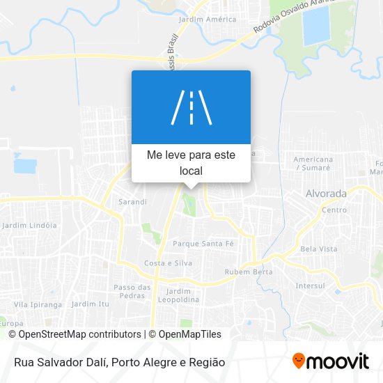Rua Salvador Dalí mapa