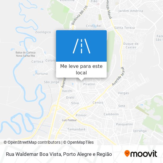 Rua Waldemar Boa Vista mapa