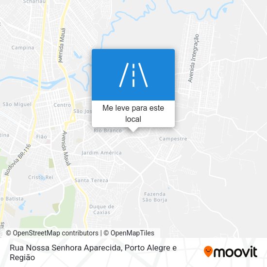 Rua Nossa Senhora Aparecida mapa