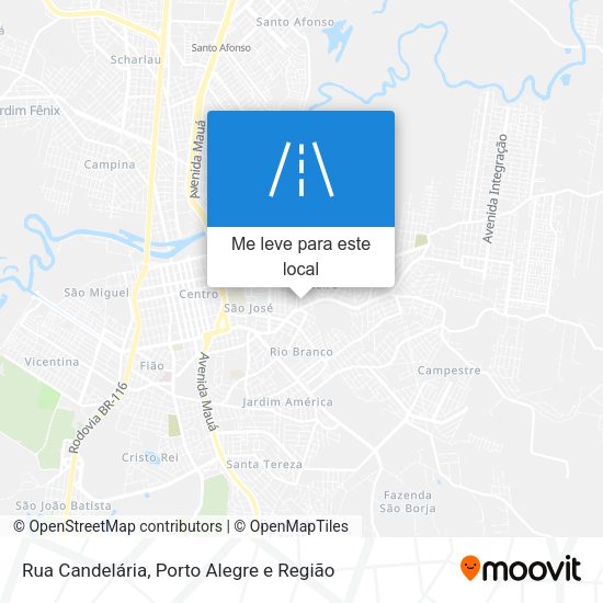 Rua Candelária mapa