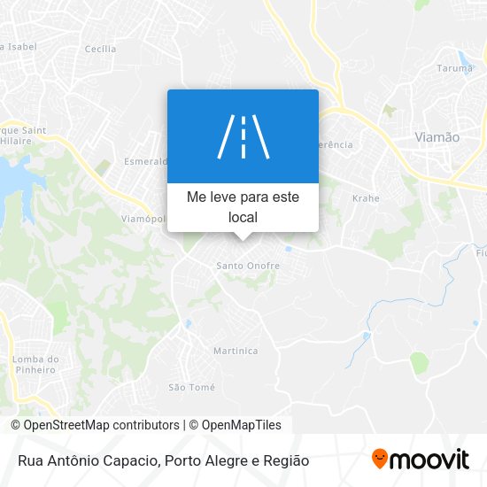 Rua Antônio Capacio mapa