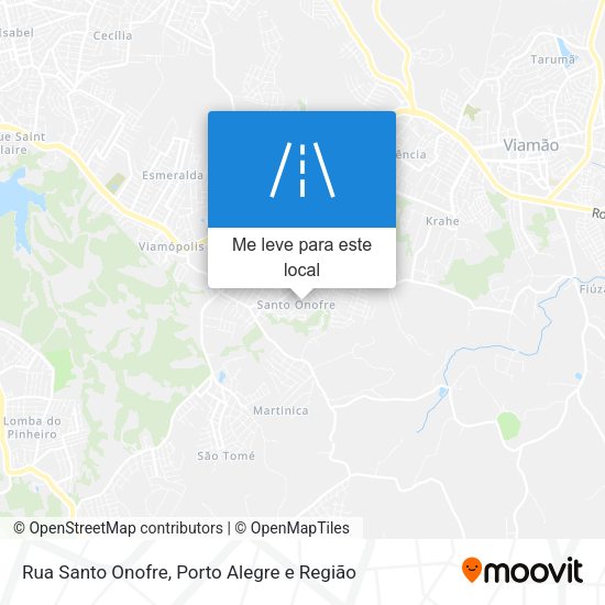 Rua Santo Onofre mapa
