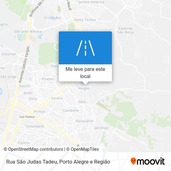 Rua São Judas Tadeu mapa