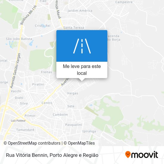 Rua Vitória Bennin mapa