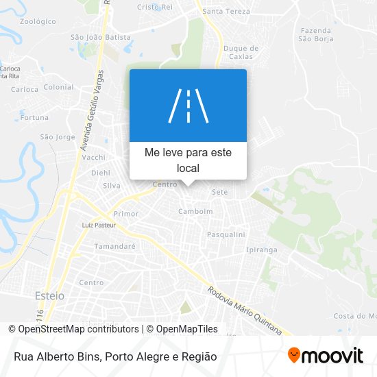 Rua Alberto Bins mapa