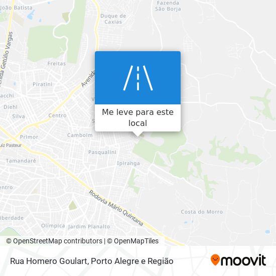 Rua Homero Goulart mapa