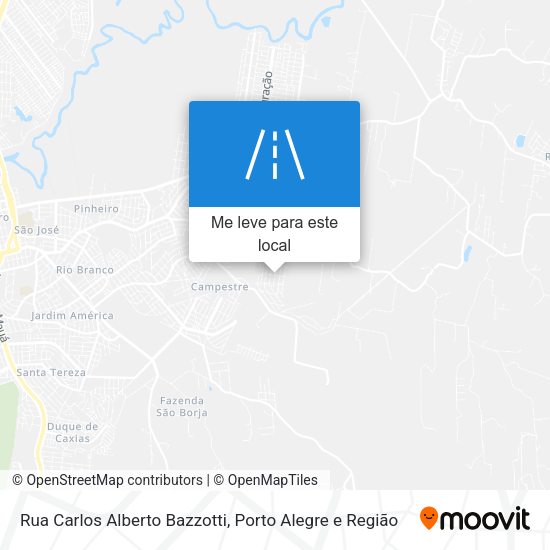 Rua Carlos Alberto Bazzotti mapa