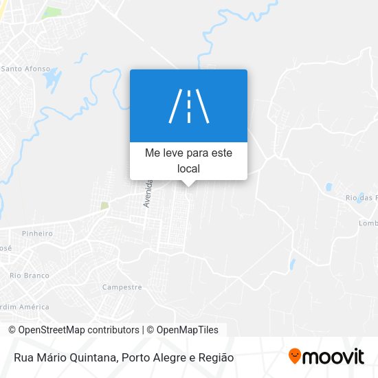 Rua Mário Quintana mapa