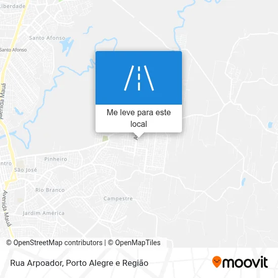 Rua Arpoador mapa
