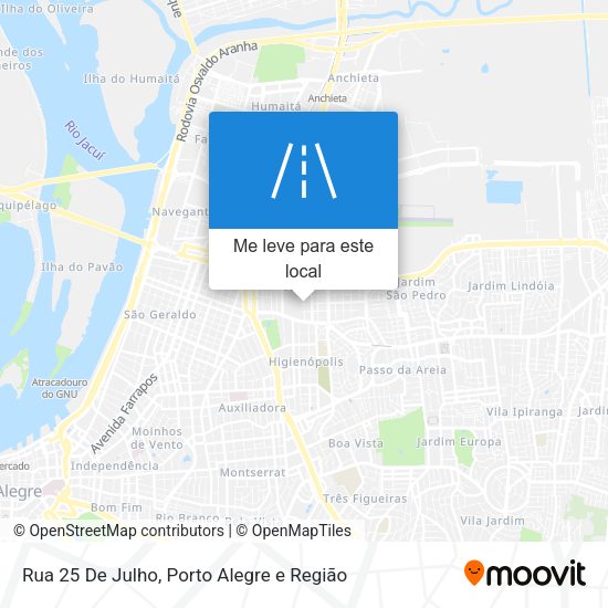 Rua 25 De Julho mapa