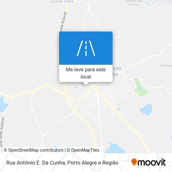 Rua Antônio E. Da Cunha mapa