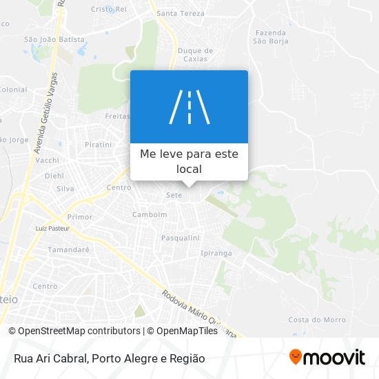 Rua Ari Cabral mapa