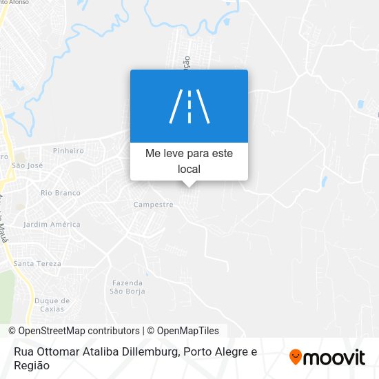 Rua Ottomar Ataliba Dillemburg mapa