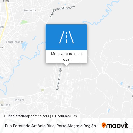 Rua Edmundo Antônio Bins mapa