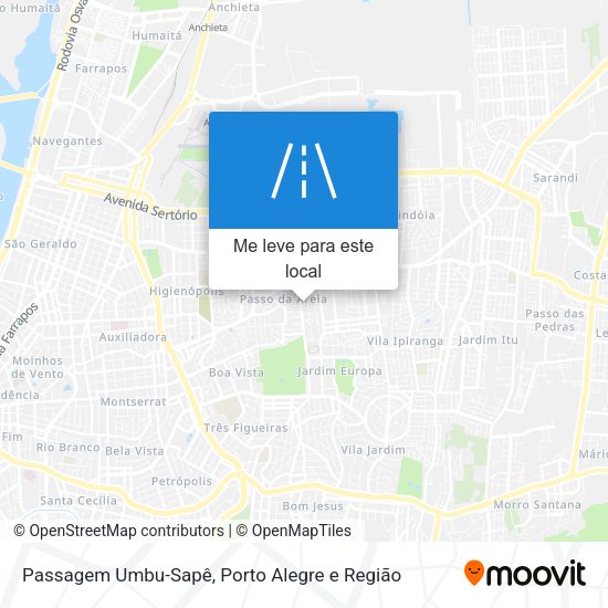 Passagem Umbu-Sapê mapa