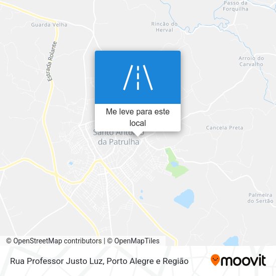 Rua Professor Justo Luz mapa