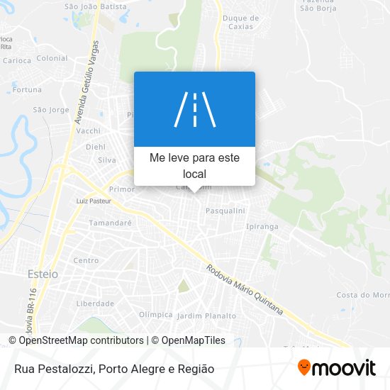 Rua Pestalozzi mapa