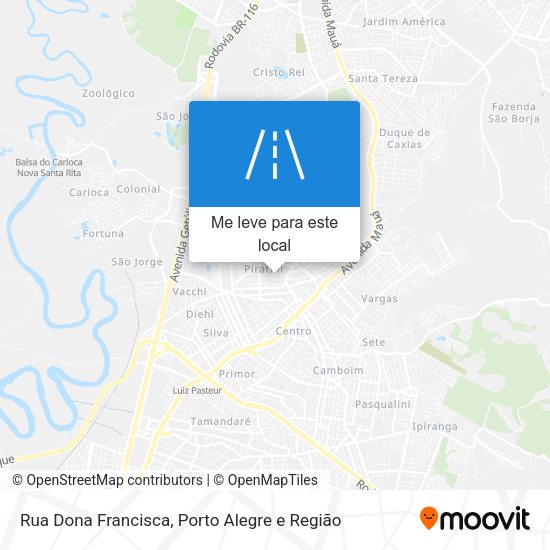 Rua Dona Francisca mapa