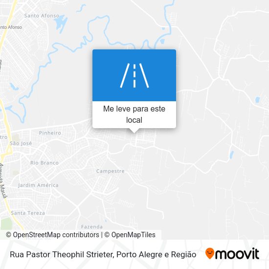 Rua Pastor Theophil Strieter mapa