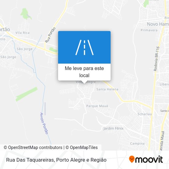 Rua Das Taquareiras mapa