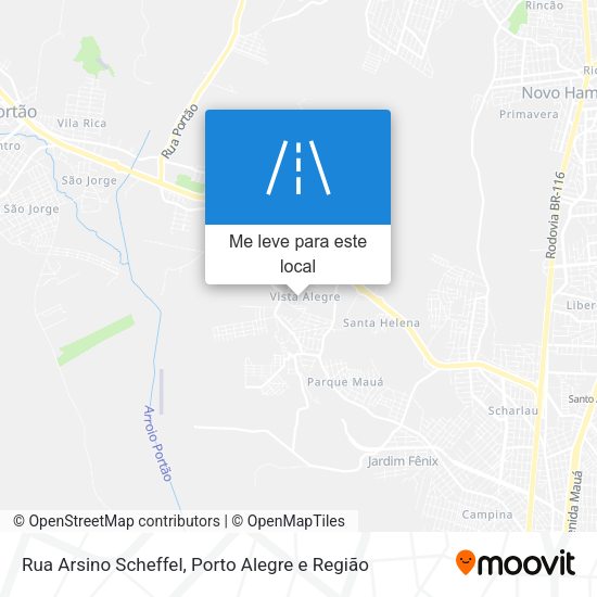Rua Arsino Scheffel mapa