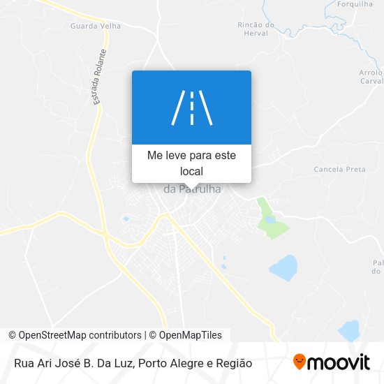 Rua Ari José B. Da Luz mapa